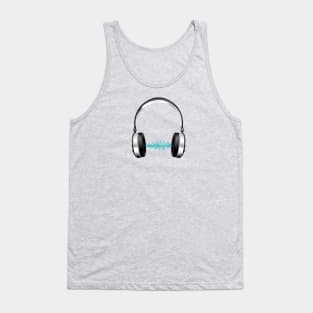 Headphones Audio Waveform Tank Top